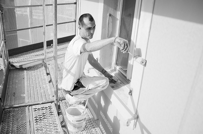 L'équipe de l'habillage des façades